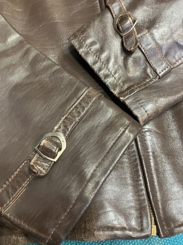 画像6: 1950'S KNOPH DARK BROWN PONY HIDE LEATHER SPORTS JACKET/40-42