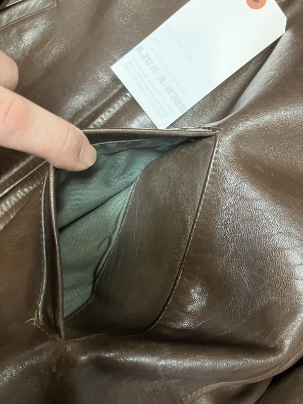 画像7: 1950'S KNOPH DARK BROWN PONY HIDE LEATHER SPORTS JACKET/40-42