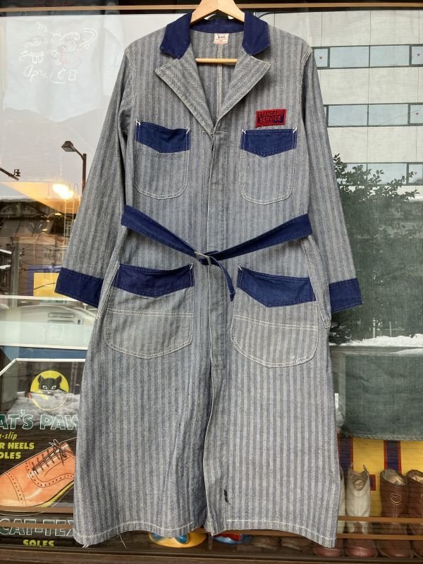 画像4: 1940'S LEE STANDARD OIL SERVIS TWO-TONE HBT SHOP COAT SZ/38 ハウスタグ ハウスマーク