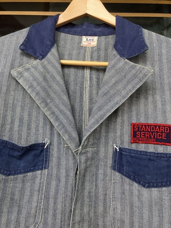 画像6: 1940'S LEE STANDARD OIL SERVIS TWO-TONE HBT SHOP COAT SZ/38 ハウスタグ ハウスマーク