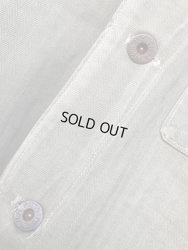 画像12: 1940'S WW-II初期型 USMC P-41 HBT Utility Jacket SIZE/40-42 米軍 ビンテージ カバーオール P41 ジャケット