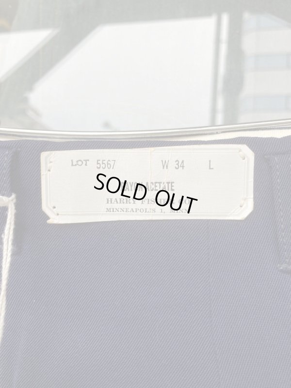 画像7: 1950'S DEADSTOCK BURLINGTON FLECK DARK GRAY RAYON ACETATE SLACKS W38