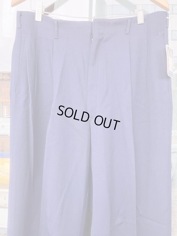 画像5: 1950'S DEADSTOCK BURLINGTON FLECK DARK GRAY RAYON ACETATE SLACKS W38