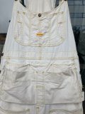1950'S USED PAY DAY UNBREACHED CANVAS OVERALLS Ｗ/TOOL APRON 36X29 /生成 エプロン付 オーバーオール