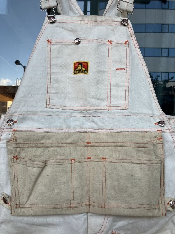画像5: 1970'S DEAD STOCK BEN DAVIS CANVAS OVERALLS W/TOOL APRON /SIZE-34X30 /生成 キャンバス オーバーオール エプロン付