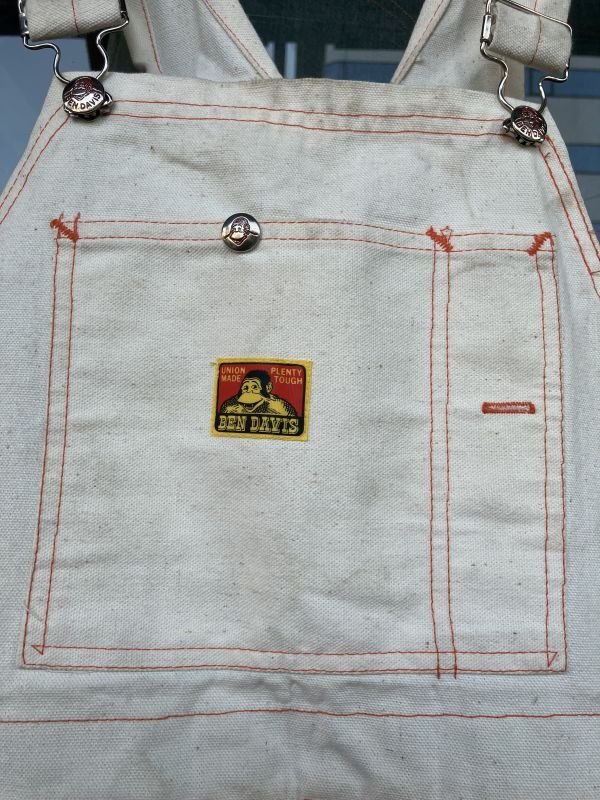 画像7: 1970'S DEAD STOCK BEN DAVIS CANVAS OVERALLS W/TOOL APRON /SIZE-34X30 /生成 キャンバス オーバーオール エプロン付