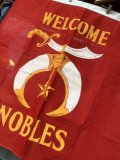 NOS 1950'S~ WELCOME NOBLES MASONIC WELCOME BANNER 　 