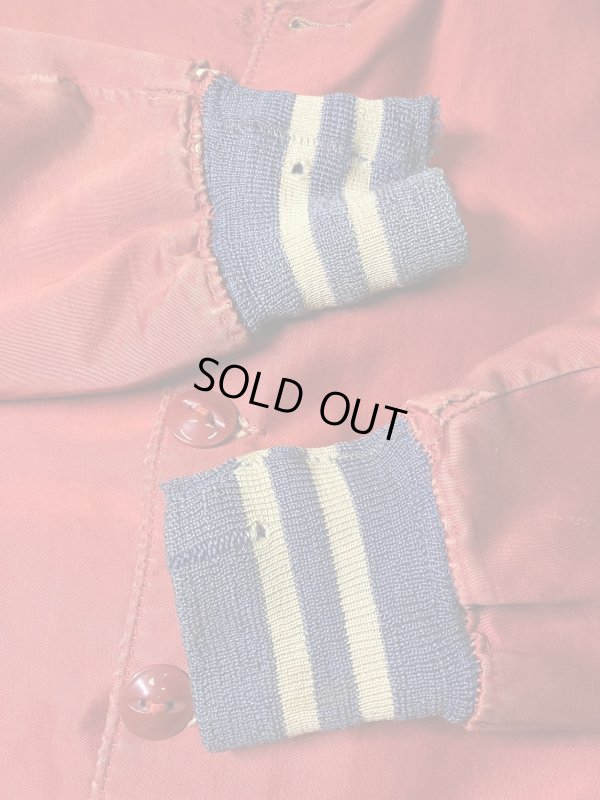 画像11: 1940'S ”BULL PUPS” SATIN ATHLETIC JACKET SIZE/42