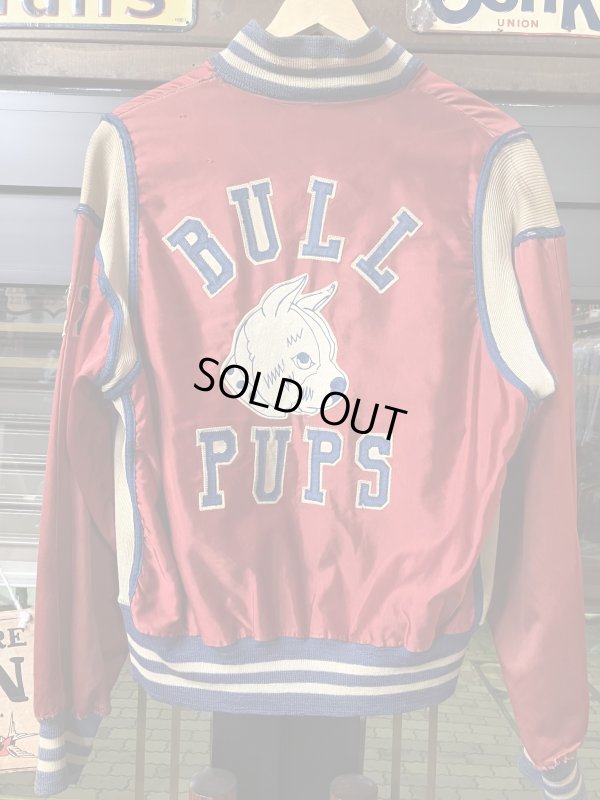 画像1: 1940'S ”BULL PUPS” SATIN ATHLETIC JACKET SIZE/42