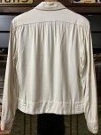 画像5: 1950'S BUCK SKEN BRAND NATIVE BORDER IVORY GABERDINE JACKET SIZE-38