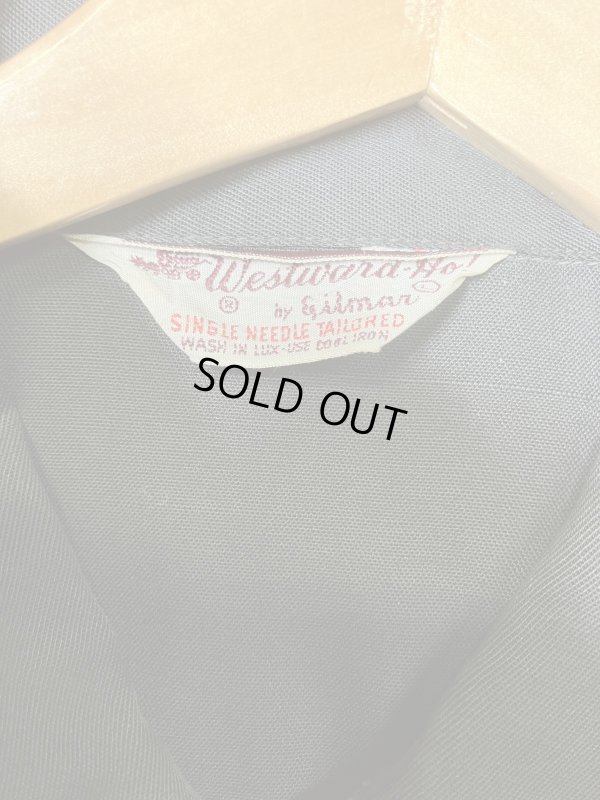 画像6: 1950'S WESTWARD HO! PINK & BLACK PANELED R'N'R RAYON PULLOVER SHIRT/LARGE