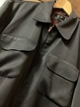 画像4: 1950'S JIM CLINTON SOLID BLACK GABERDINE JACKET SIZE/36 