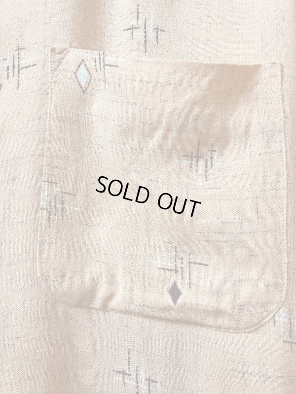 画像4: 1950'S MIAMIAN NORTHCOOL bｙATENA  ATOMIC FLECK PINK RAYON SHIRT SIZE/X-LARGE