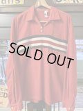1950'S BULKY-LOOK ACRILIC BODER FLANNEL PULLOVER SHIRT SIZE/LARGE
