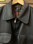 画像2: 1950'S JIM CLINTON SOLID BLACK GABERDINE JACKET SIZE/36  (2)