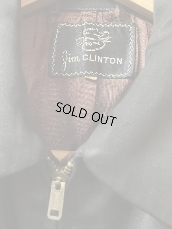 画像10: 1950'S JIM CLINTON SOLID BLACK GABERDINE JACKET SIZE/36 
