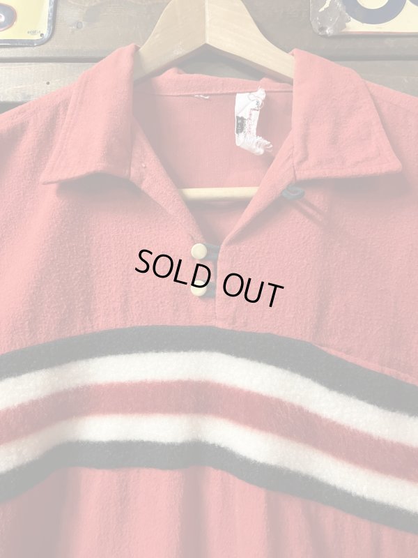画像2: 1950'S BULKY-LOOK ACRILIC BODER FLANNEL PULLOVER SHIRT SIZE/LARGE