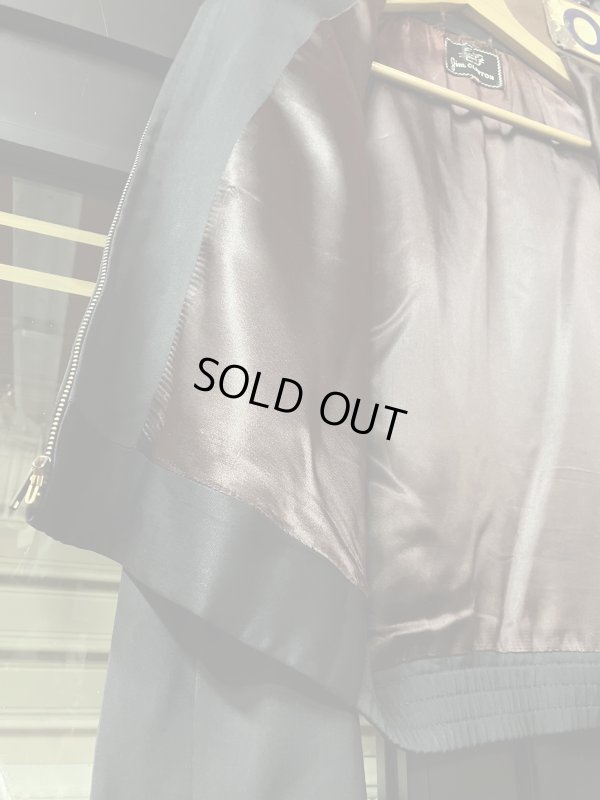 画像6: 1950'S JIM CLINTON SOLID BLACK GABERDINE JACKET SIZE/36 