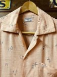 画像2: 1950'S MIAMIAN NORTHCOOL bｙATENA  ATOMIC FLECK PINK RAYON SHIRT SIZE/X-LARGE (2)