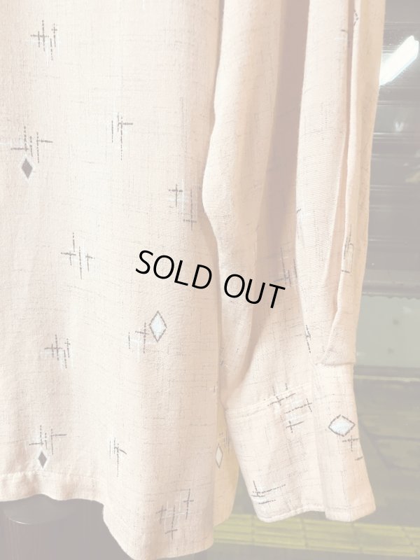 画像7: 1950'S MIAMIAN NORTHCOOL bｙATENA  ATOMIC FLECK PINK RAYON SHIRT SIZE/X-LARGE