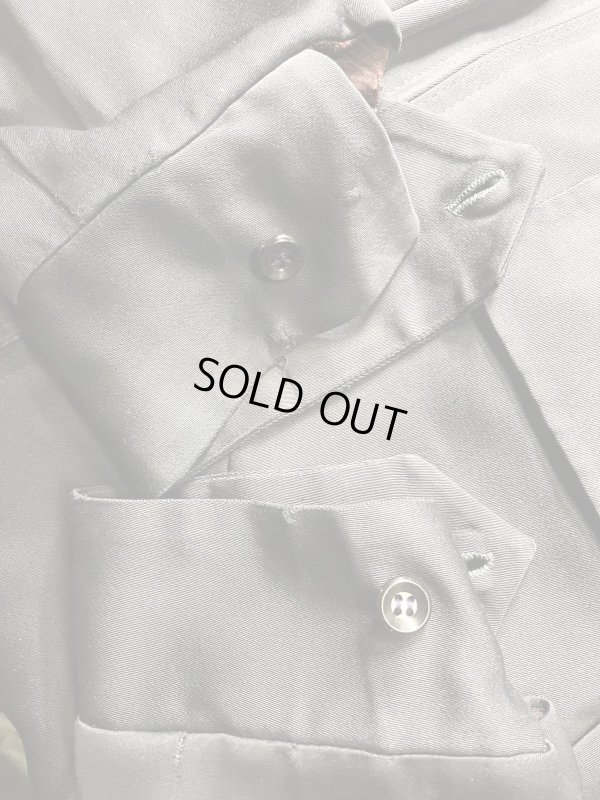 画像14: 1950'S JIM CLINTON SOLID BLACK GABERDINE JACKET SIZE/36 