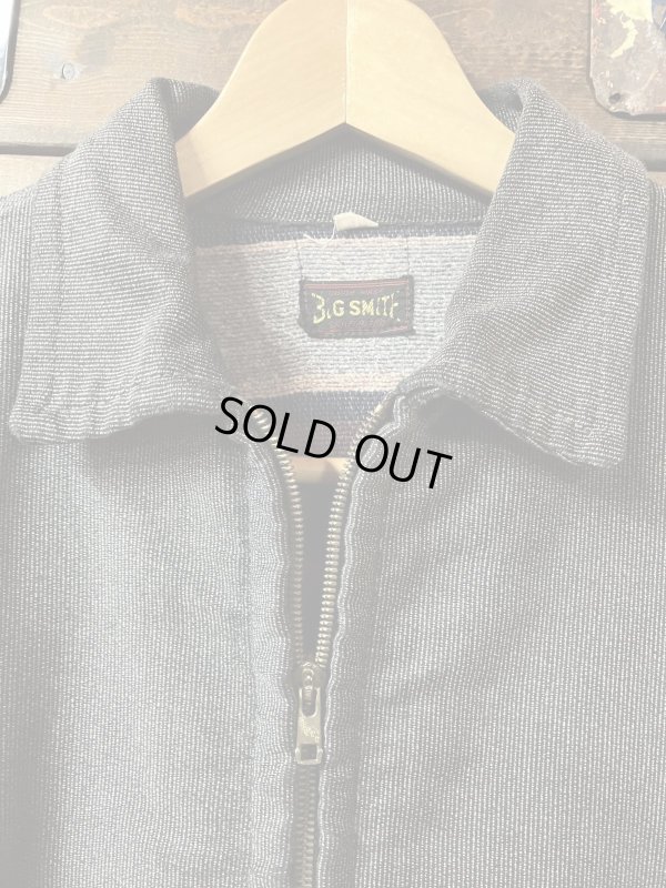 画像4: 1950'S BIG SMITH "STIFELS" BLACK STRIPE FABRIC WORK JACKET SIZE/38