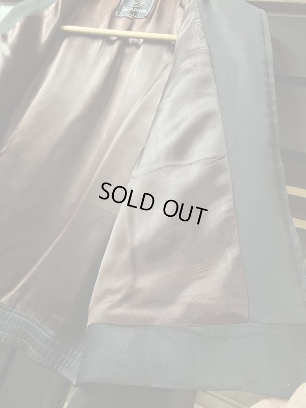 画像7: 1950'S JIM CLINTON SOLID BLACK GABERDINE JACKET SIZE/36 