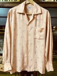 画像1: 1950'S MIAMIAN NORTHCOOL bｙATENA  ATOMIC FLECK PINK RAYON SHIRT SIZE/X-LARGE (1)