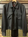 画像1: 1950'S JIM CLINTON SOLID BLACK GABERDINE JACKET SIZE/36  (1)