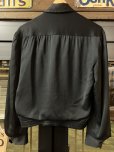 画像12: 1950'S JIM CLINTON SOLID BLACK GABERDINE JACKET SIZE/36 