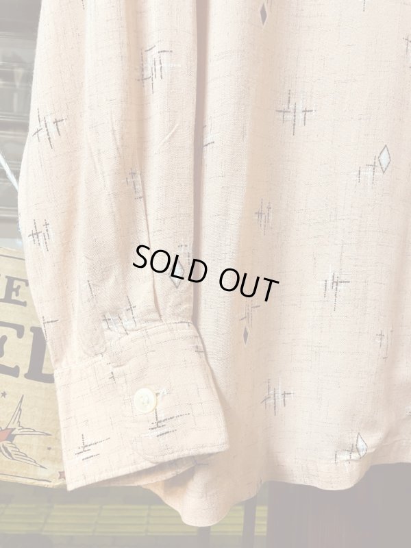 画像6: 1950'S MIAMIAN NORTHCOOL bｙATENA  ATOMIC FLECK PINK RAYON SHIRT SIZE/X-LARGE