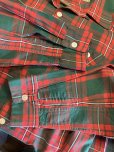 画像10: 1950'S OLD KENTUCKY GREEN X RED PLAID COTTON SHIRT SZ/MEDIUM