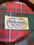 画像4: 1950'S OLD KENTUCKY GREEN X RED PLAID COTTON SHIRT SZ/MEDIUM