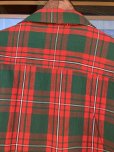 画像8: 1950'S OLD KENTUCKY GREEN X RED PLAID COTTON SHIRT SZ/MEDIUM