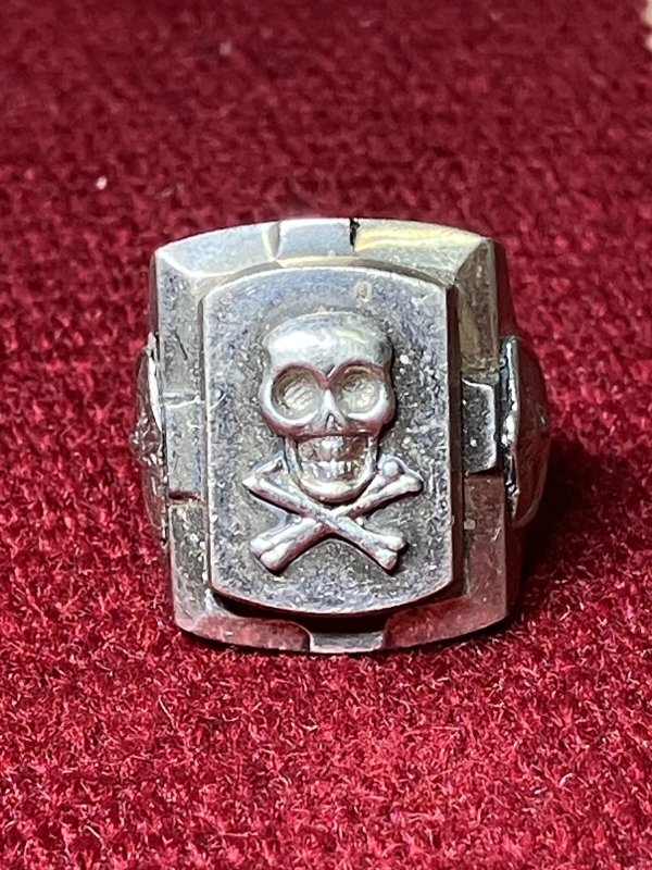 画像3: 1950'S NOS VINTAGE ART DECO STYLE SKULL MEXICAN RING ビンテージ メキシカン リング
