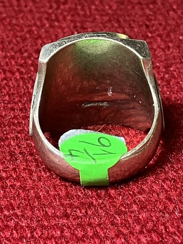 画像6: 1950'S NOS VINTAGE ART DECO STYLE SKULL MEXICAN RING ビンテージ メキシカン リング