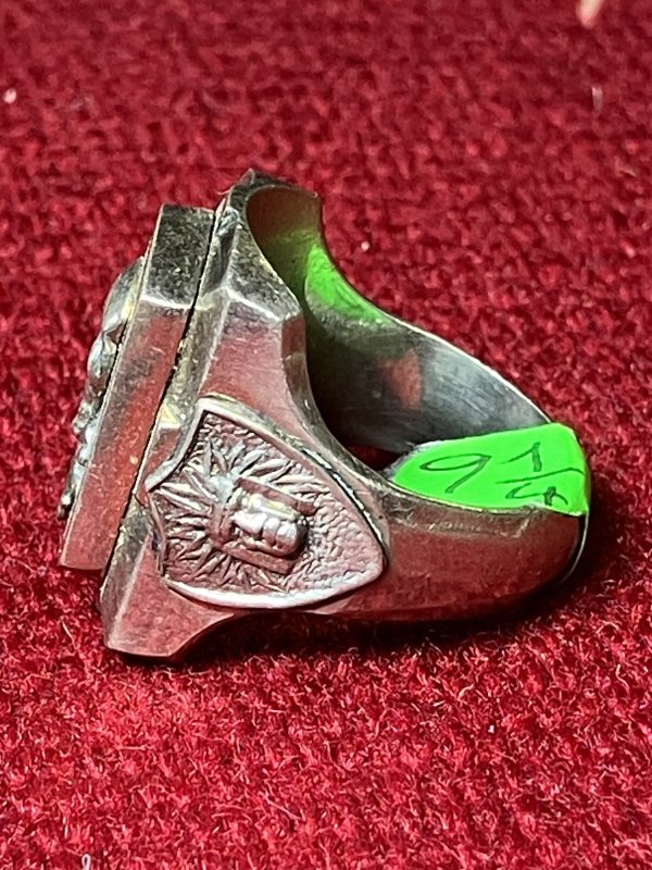 画像4: 1950'S NOS VINTAGE ART DECO STYLE SKULL MEXICAN RING ビンテージ メキシカン リング