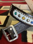 画像4: RAWHIDE STUDDED & JEWELED BELT LOT-115 /1-3/4"[44MM] 