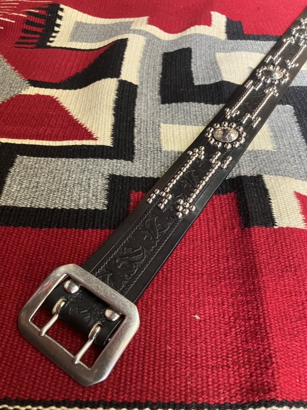 画像3: RAWHIDE STUDDED & JEWELED BELT LOT-133/ 1-3/4"[44MM] 