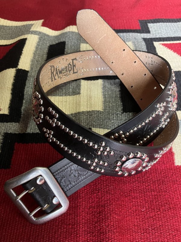 画像1: RAWHIDE STUDDED & JEWELED BELT LOT-133/ 1-3/4"[44MM] 