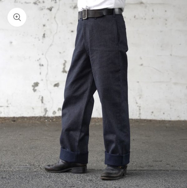 画像1: The GROOVIN HIGH #250318 1945 Jail Pants/Navy Heavy Chambray