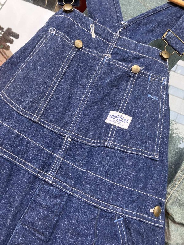 画像1: 1950'S USED HERCULES  DENIM BIB OVERALLS SZ/34 X 32