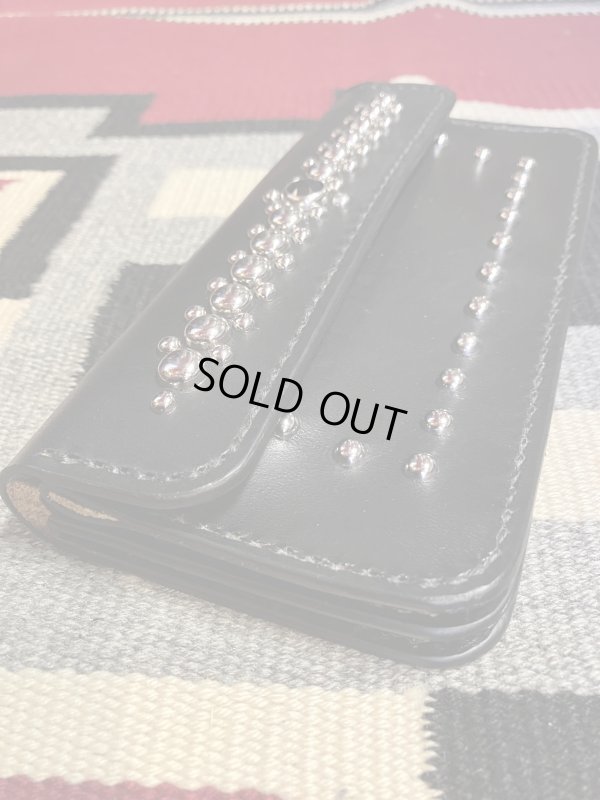 画像3: RAWHIDE STUDDED & JEWELED TRUCKERS WALLET LOT-501D/BLACK/BLACK JEWEL