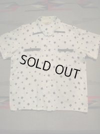 1950'S NATIONAL PRINTED RAYON SHIRT SZ/L
