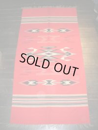 〜1950'S VINTAGE CHIMAYO BLANKET RED