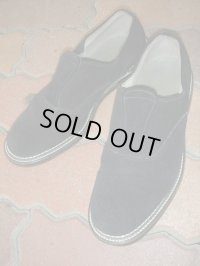 1950'S BLACK SUEDE FLAP SHOES  