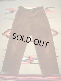 1950'S BROWN CORDUROY TROUSERS 33X30