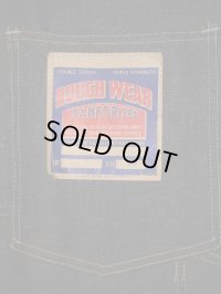 1940'S DEAD ROUGH WEAR DENIM OVERALLS 40X32