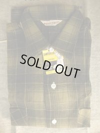 1950'S DEAD DESIGNER COLLECTION PRINTED FLANNEL SHIRT SZ/M