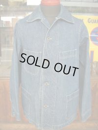 1930'S LION BRAND DENIM COVERALL JACKET SZ/34〜36 